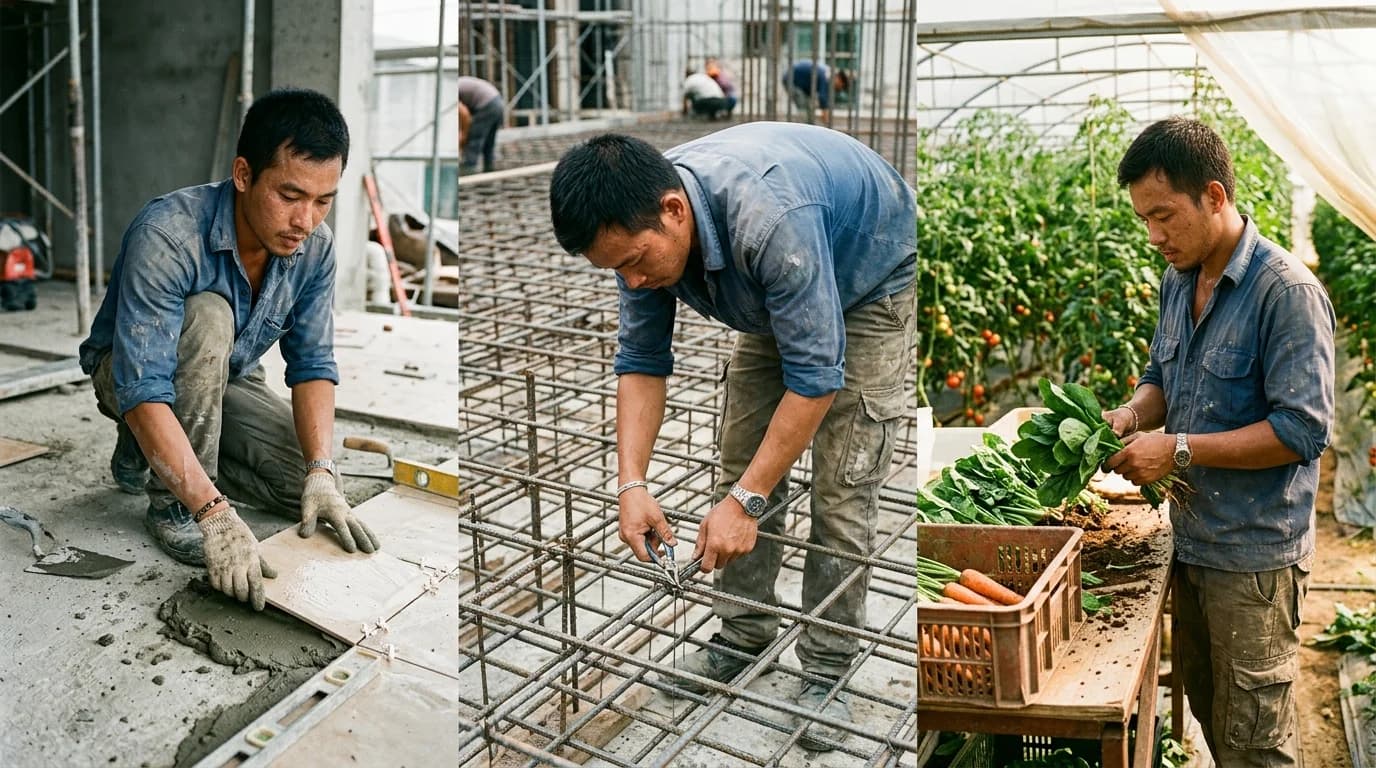Czech Seasonal Work Offer - Construction Workers/Greenhouse Workers/Rebar Tying Workers