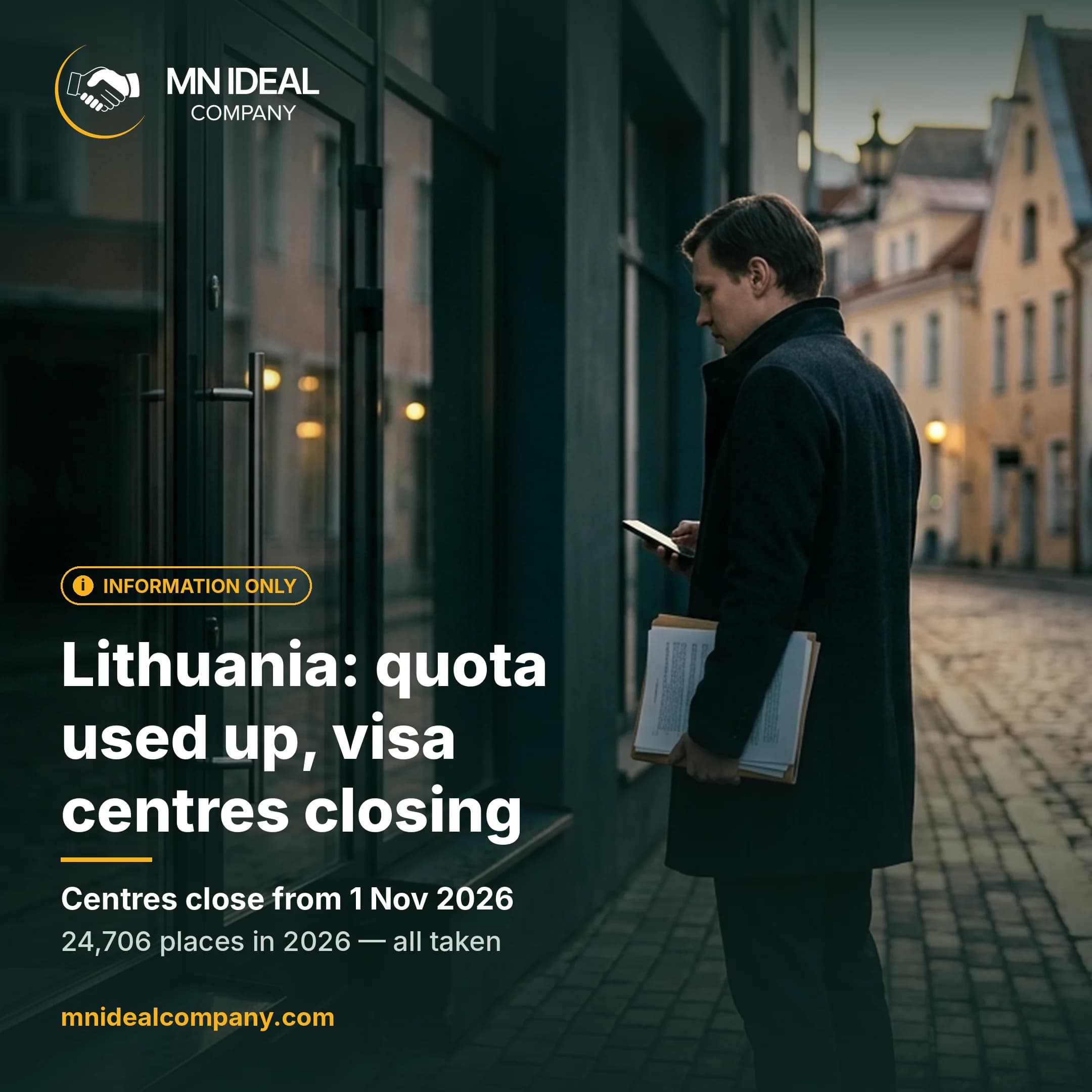 Lithuania in Autumn 2026: Work Quota Used Up and Visa Centres Closing